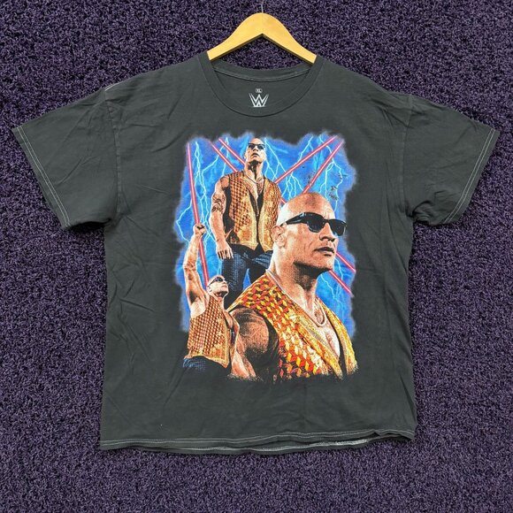 WWE Dwayne 'The Rock' Johnson Double Sided Wrestling Promo T-shirt size extra la - Picture 1 of 4